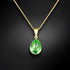 Silver set "Crystal Drop (Peridot)" with Preciosa™ crystals
